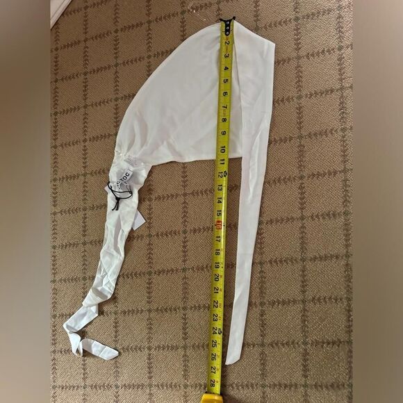 Tic Toc white scarf style satin crop top with back sash ties S NWT - Picture 8 of 8